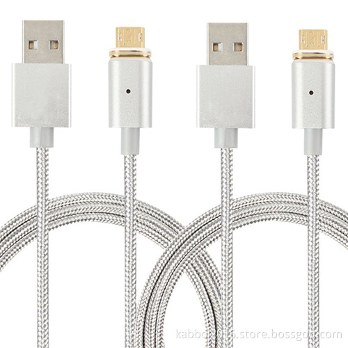 Metal Magnetic Connection LED USB Cable High Speed Date Sync Charging Cable USB Micro Magnetic Cable Metal Magnetic USB Cable